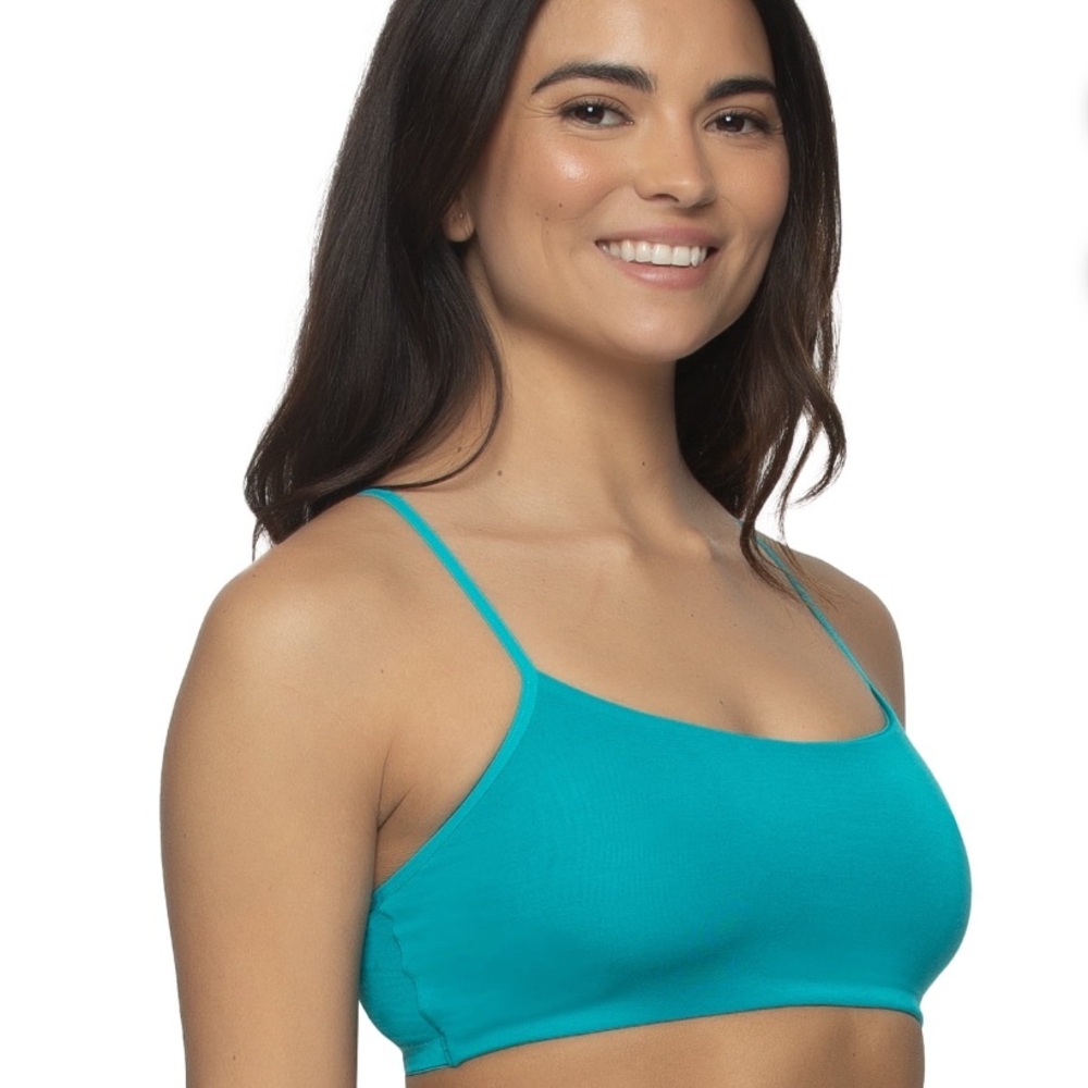 NWT bralette Women's Teal Bralette (tile blue) size Large - Picture 2 of 3